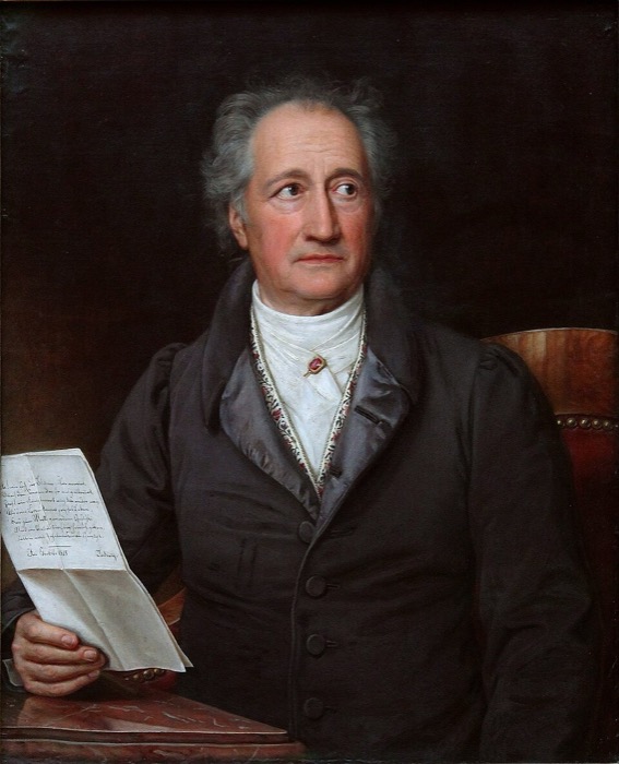 Johann Wolfgang von Goethe, painted by Joseph Karl Stieler in 1828